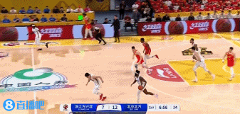 上来就发力！杰曼追身后撤步三分命中+转换高难度挑篮连砍5分！